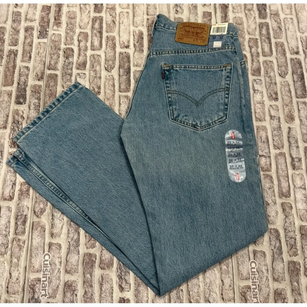 Vintage Levis 505 Jeans Men New  12/1999 Deadstock Light Blue 32x32 Tag 32x32